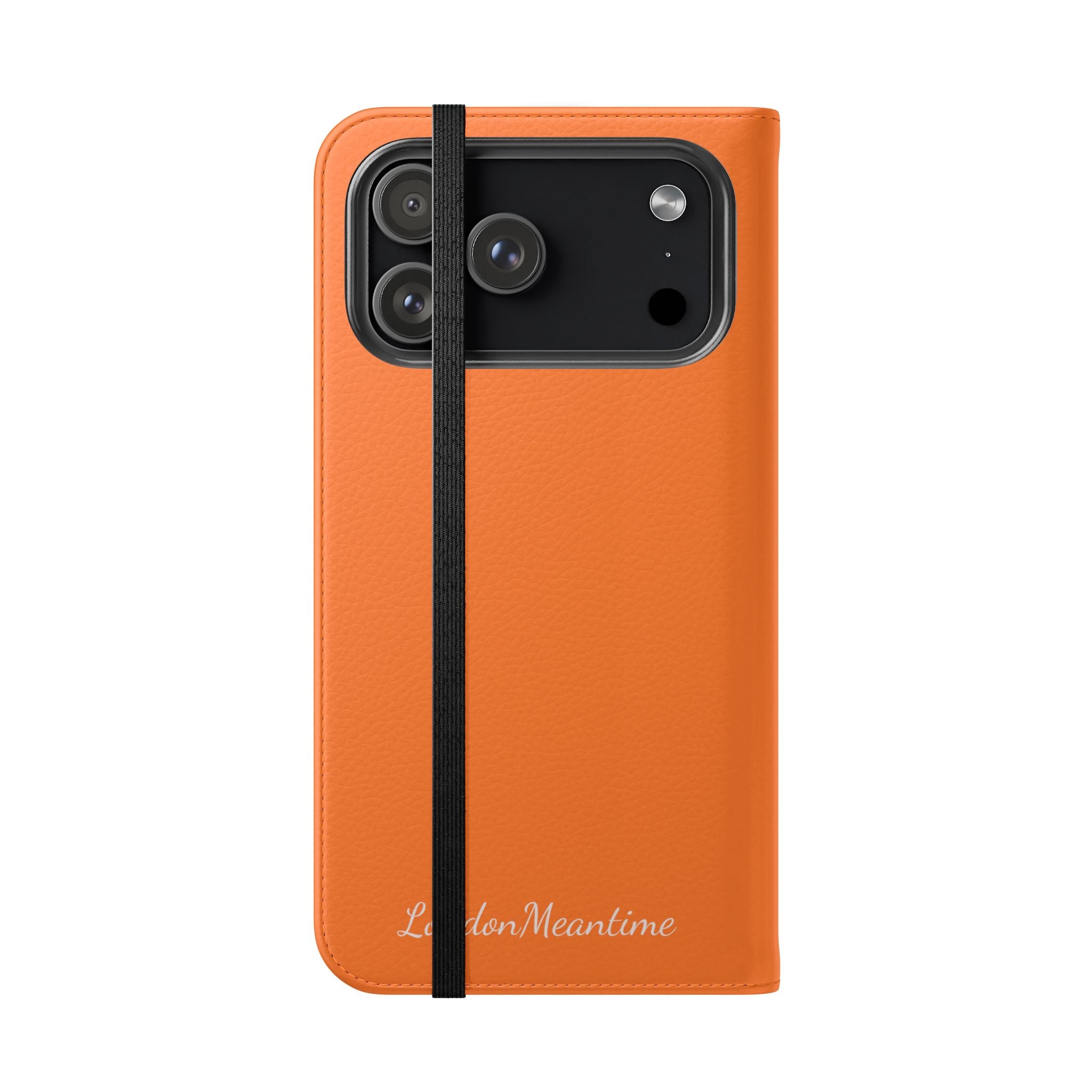 Orange Wallet Phone Flip Case — Cardholder Folio Cover