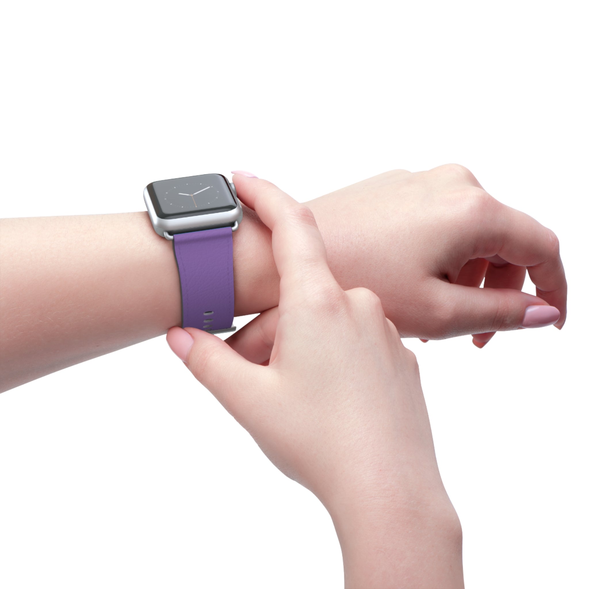 Purple Silicone Watch Band — Slim Comfortable Replacement Strap for Smartwatch
