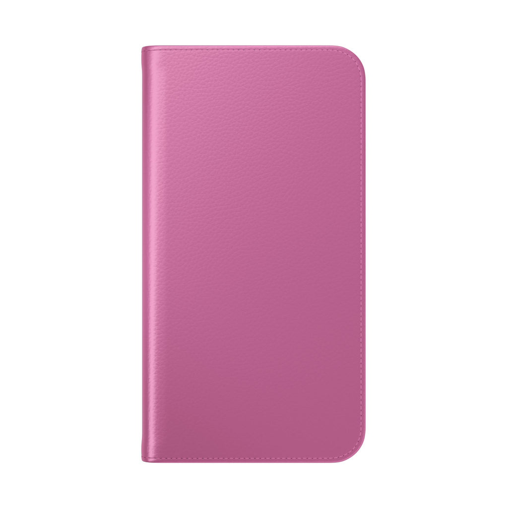 Pink Wallet Phone Flip Case — Cardholder Folio Cover