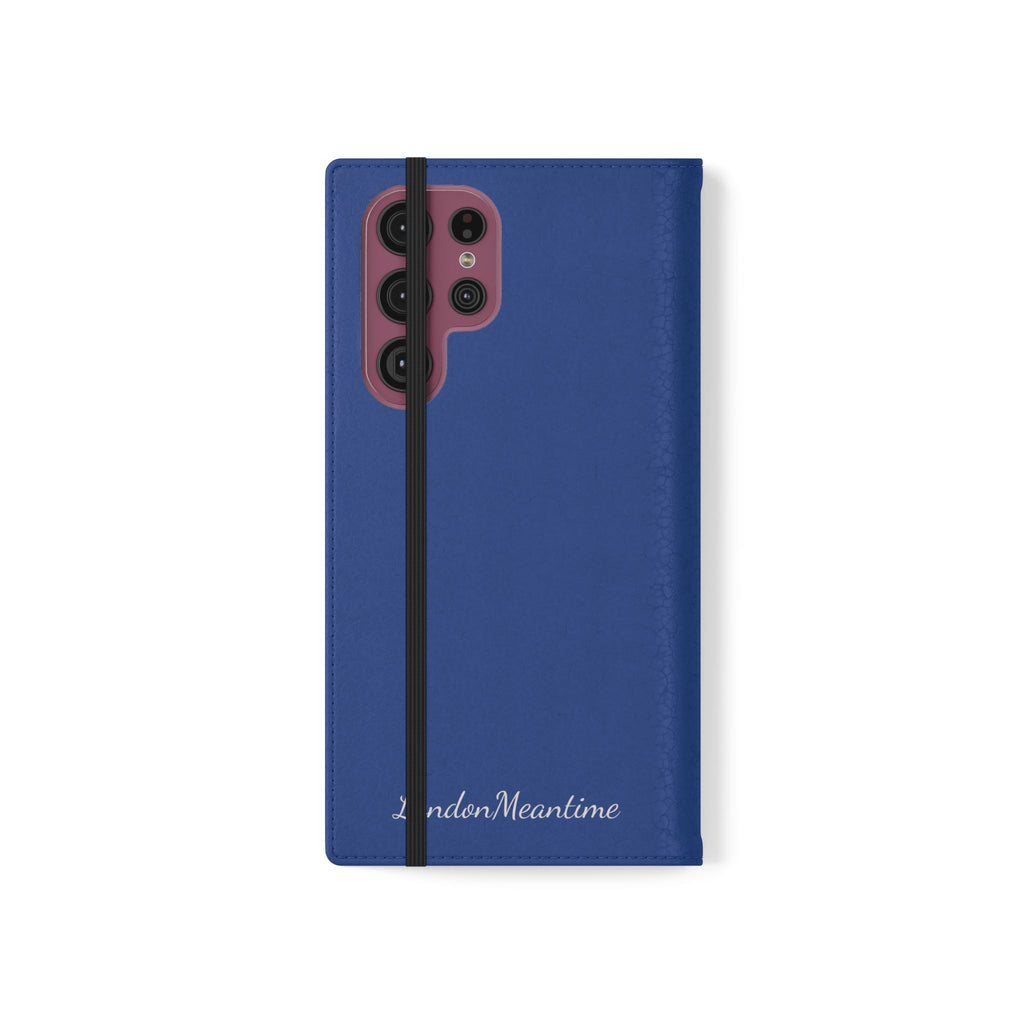 Royal blue Wallet Phone Flip Case — Cardholder Folio Cover