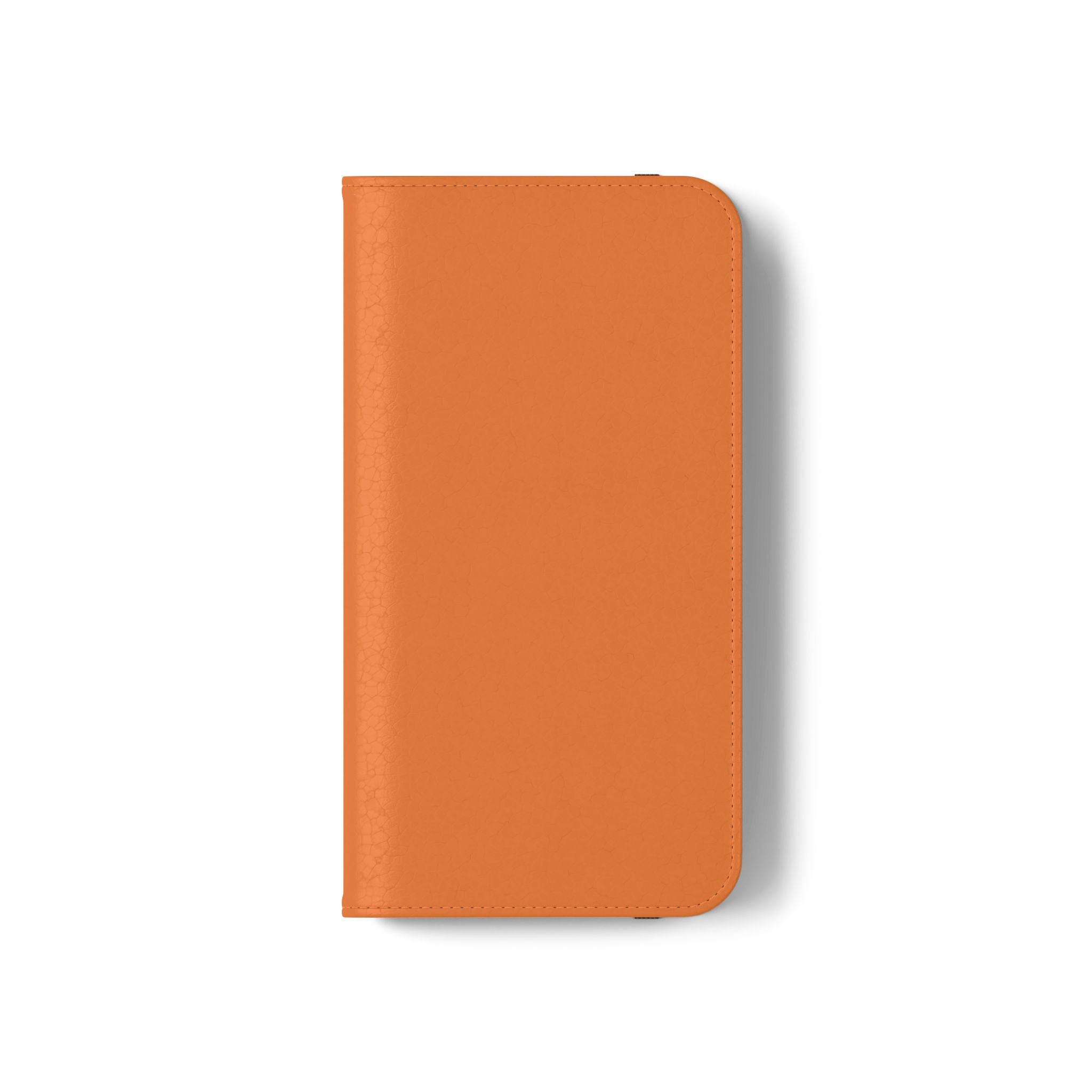 Orange Wallet Phone Flip Case — Cardholder Folio Cover