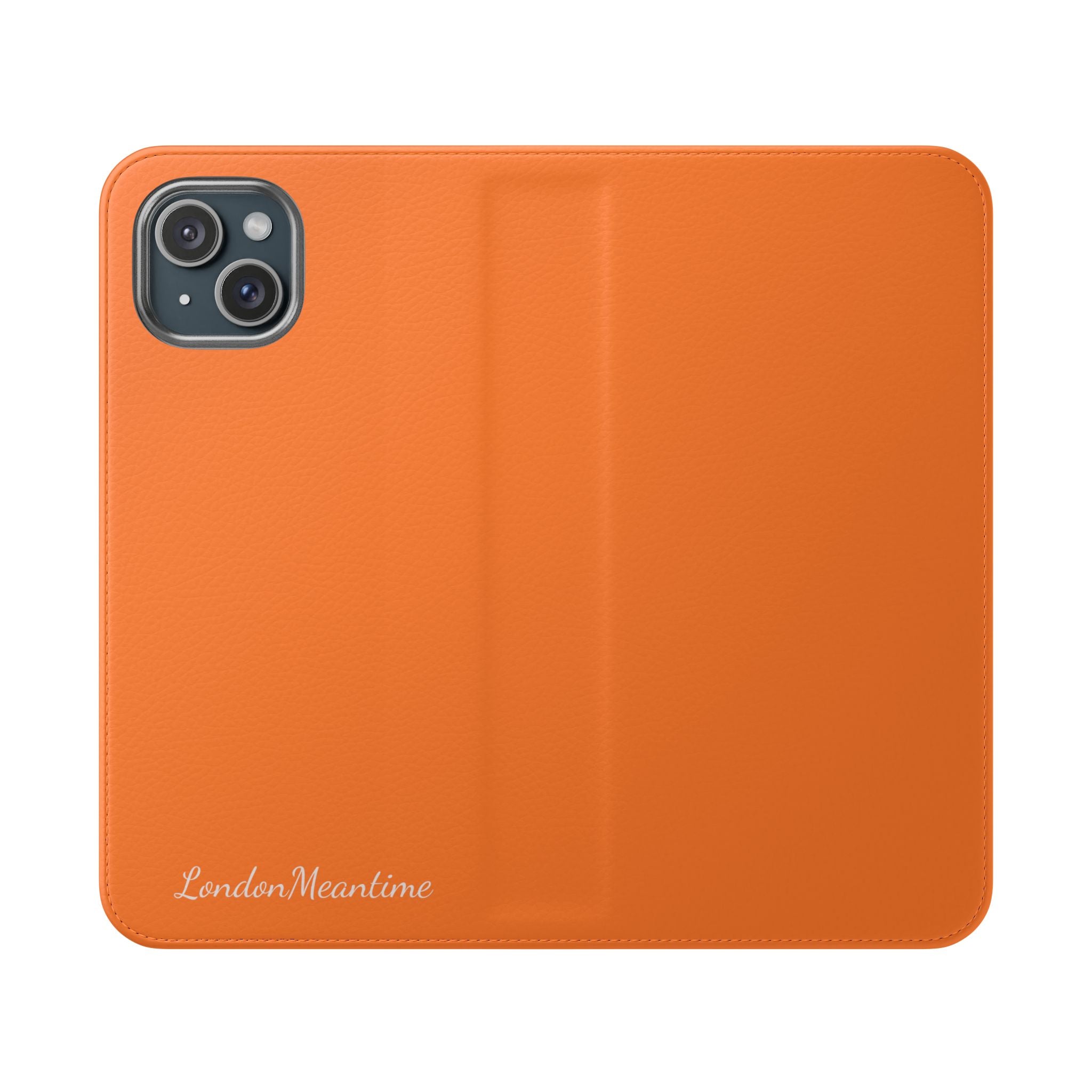 Orange Wallet Phone Flip Case — Cardholder Folio Cover