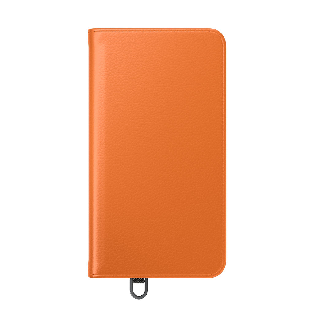 Orange Wallet Phone Flip Case — Cardholder Folio Cover