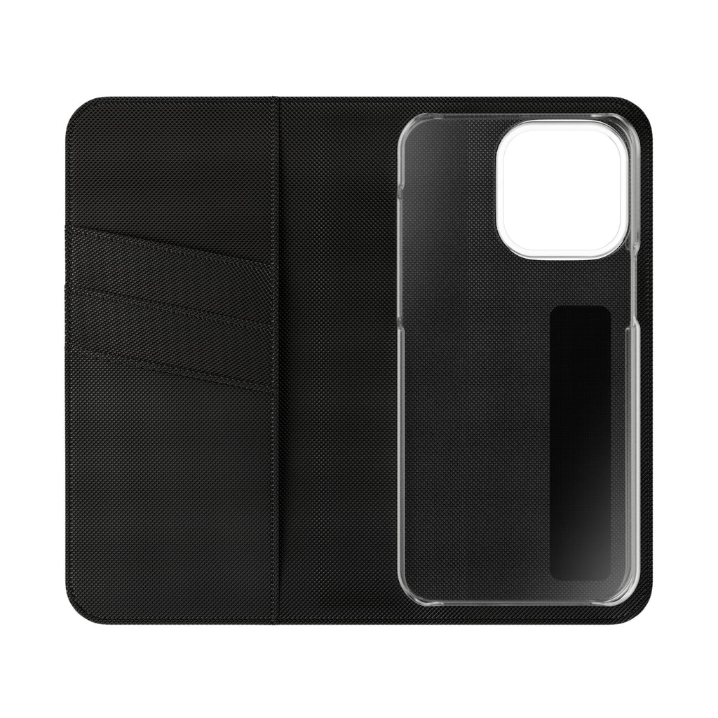 Orange Wallet Phone Flip Case — Cardholder Folio Cover