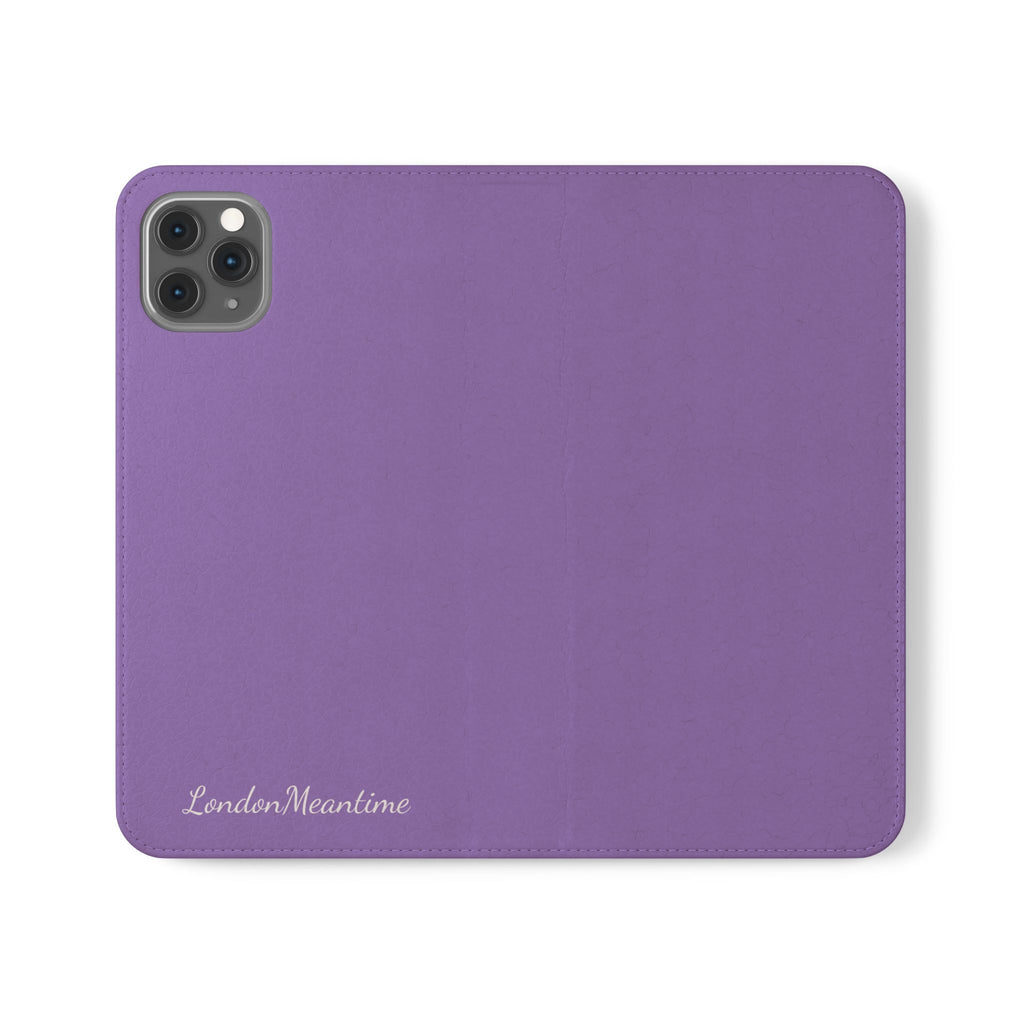 Mauve Wallet Phone Flip Case — Cardholder Folio Cover