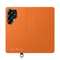 Orange Wallet Phone Flip Case — Cardholder Folio Cover