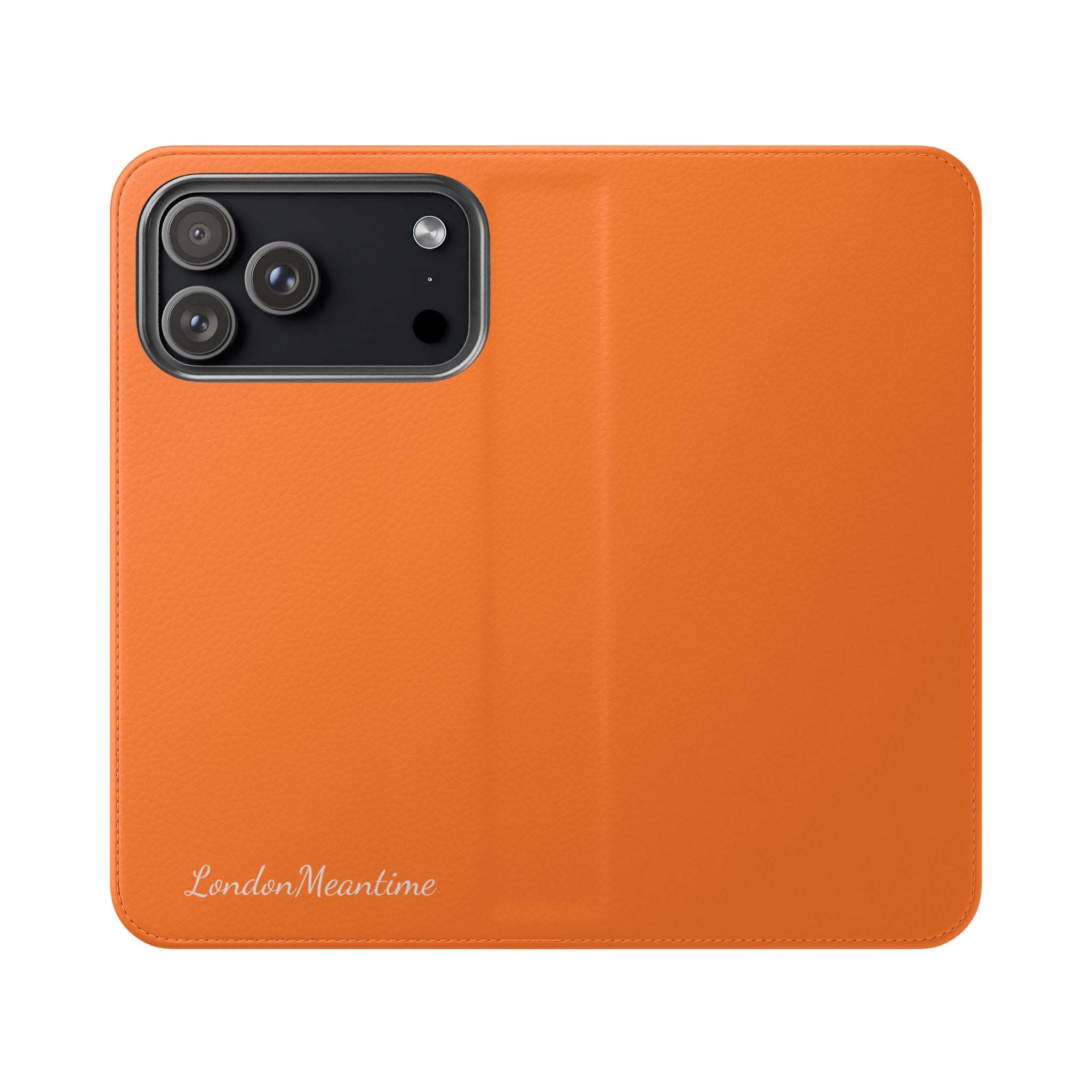 Orange Wallet Phone Flip Case — Cardholder Folio Cover