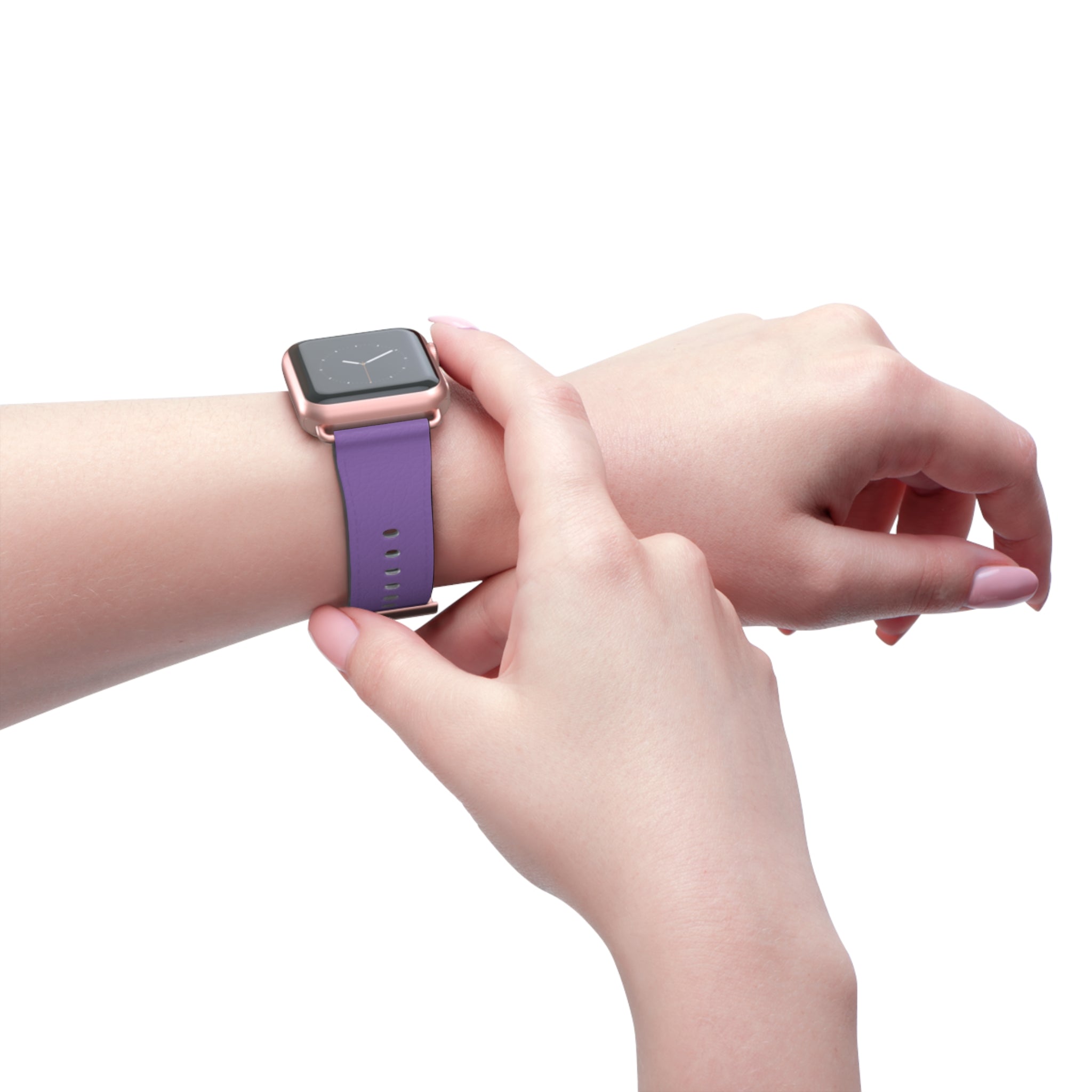 Purple Silicone Watch Band — Slim Comfortable Replacement Strap for Smartwatch
