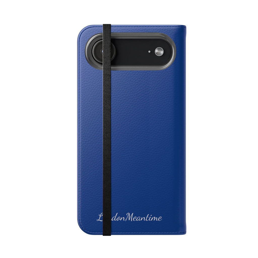 Royal blue Wallet Phone Flip Case — Cardholder Folio Cover