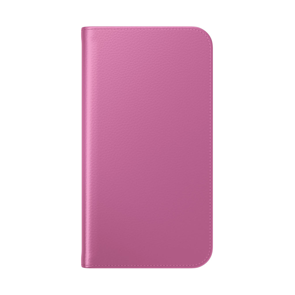 Pink Wallet Phone Flip Case — Cardholder Folio Cover