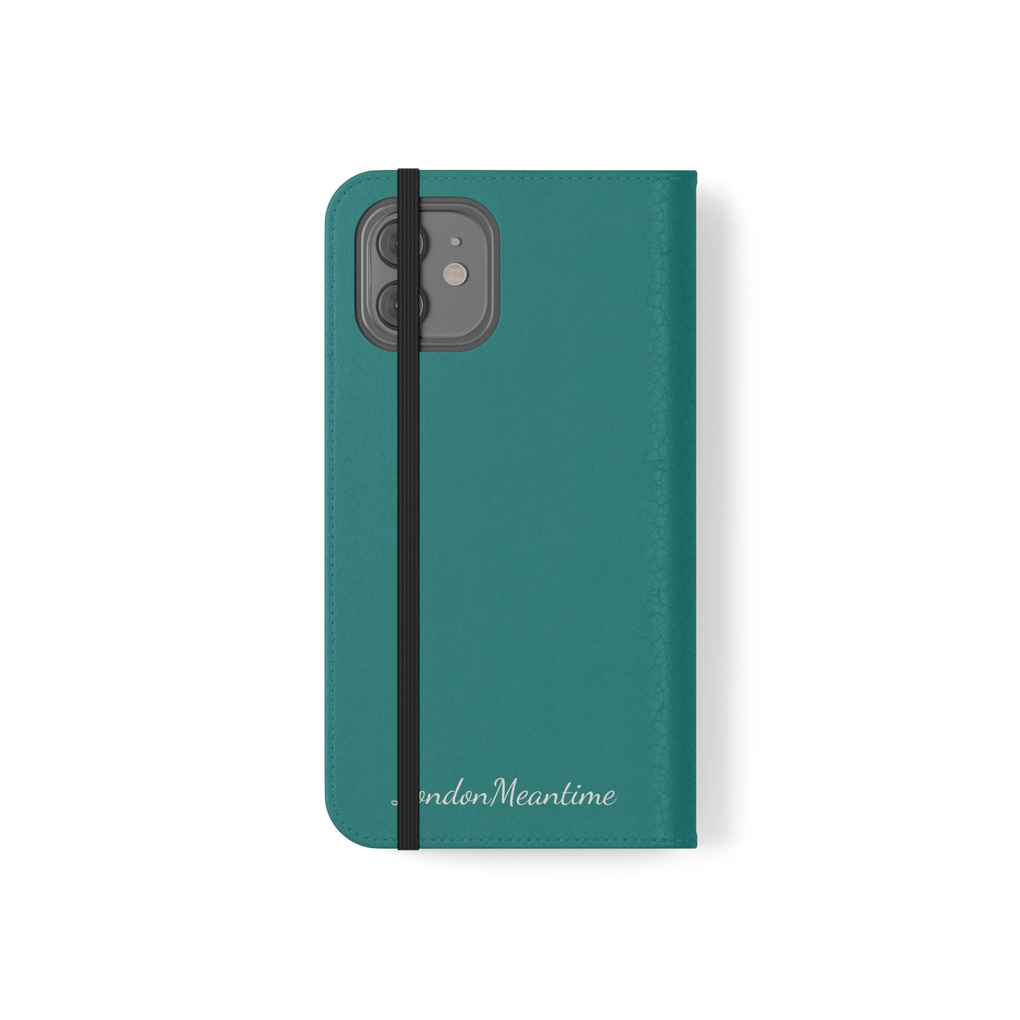 Teal Wallet Phone Flip Case — Cardholder Folio Cover