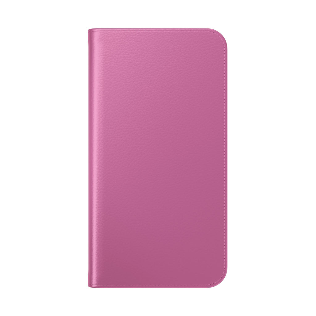 Pink Wallet Phone Flip Case — Cardholder Folio Cover