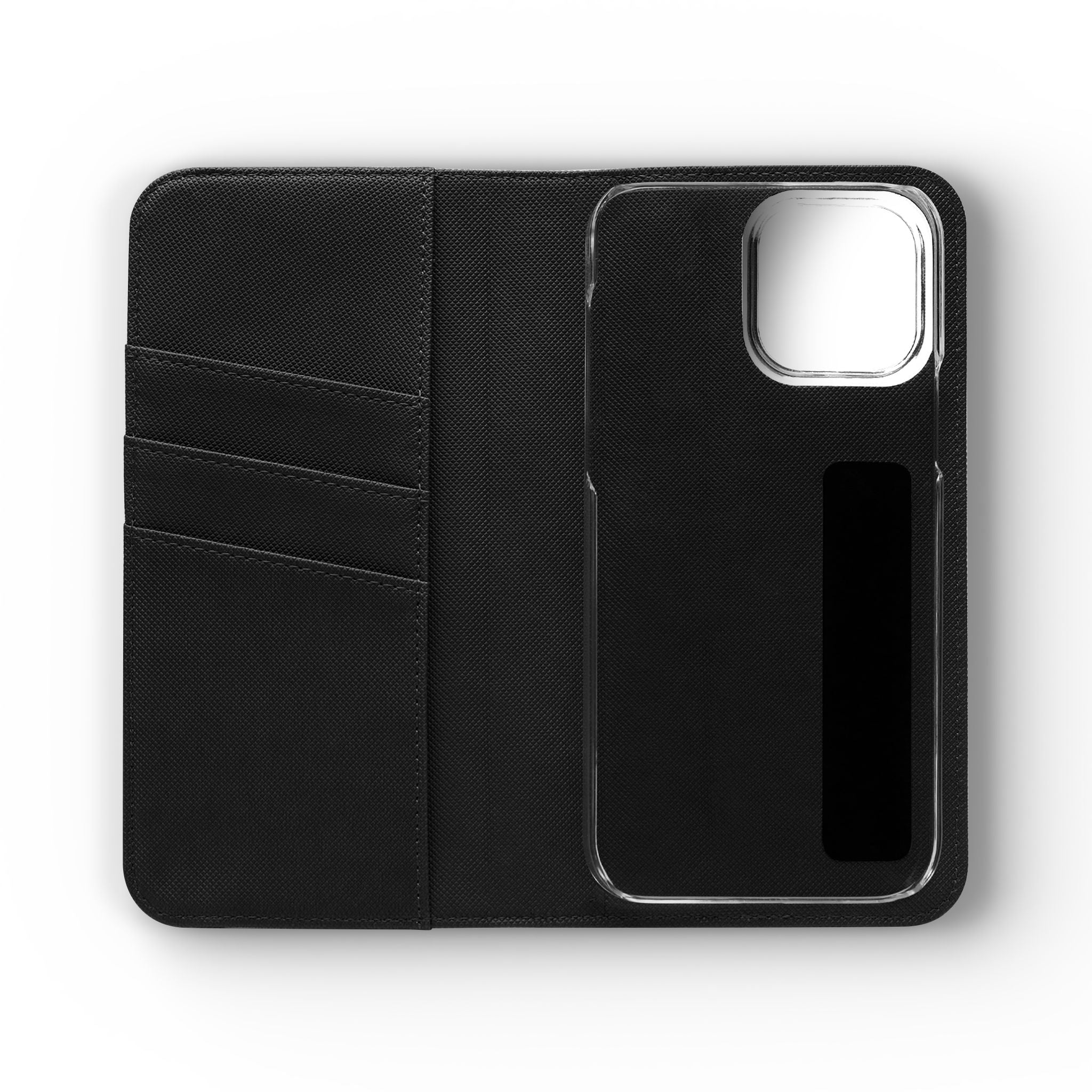 Orange Wallet Phone Flip Case — Cardholder Folio Cover
