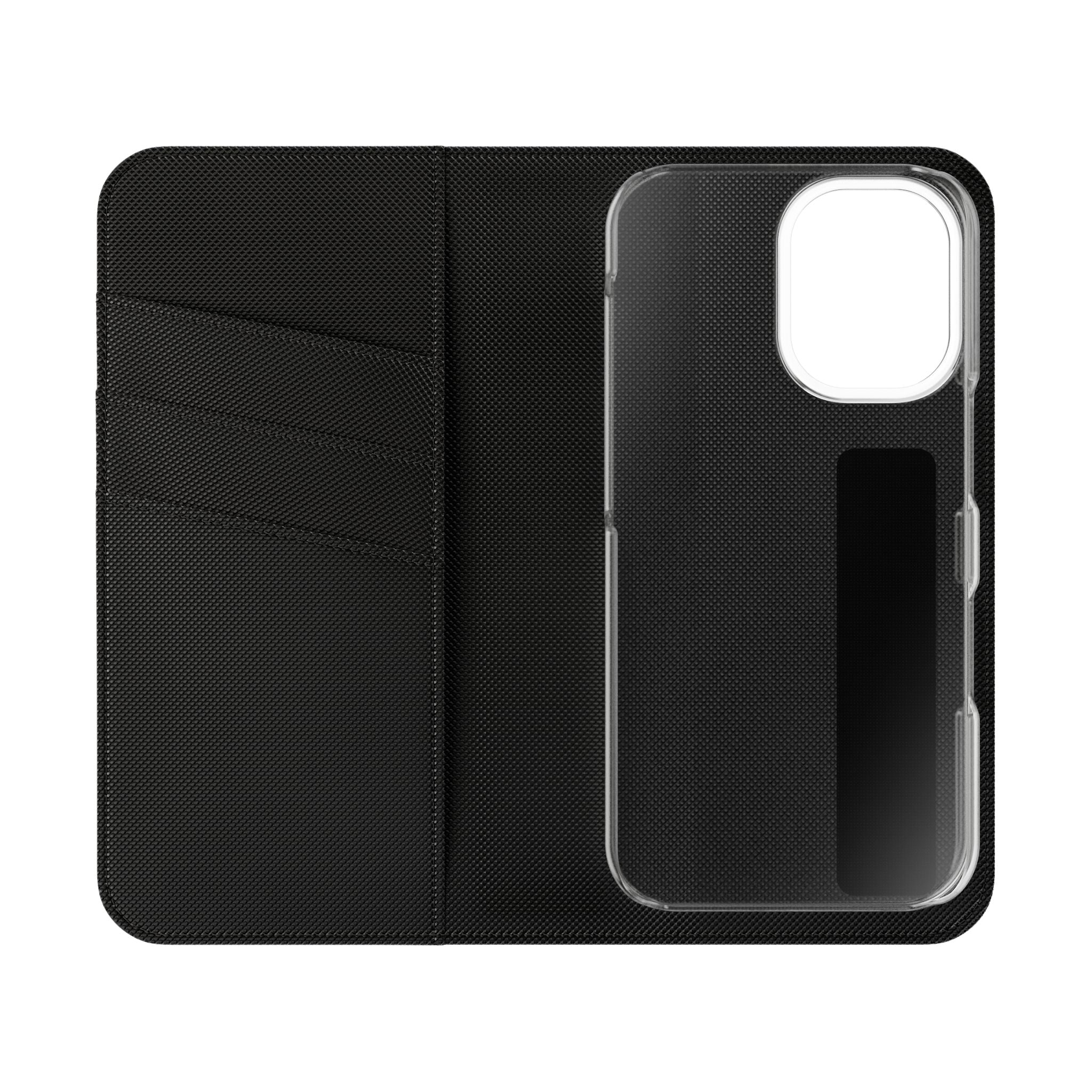 Orange Wallet Phone Flip Case — Cardholder Folio Cover