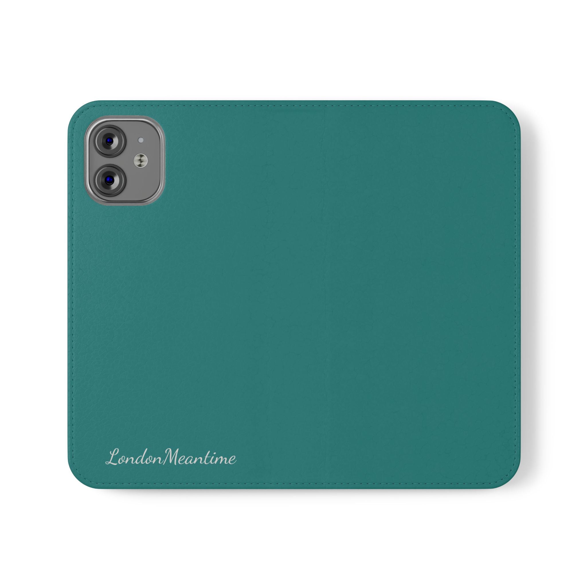 Teal Wallet Phone Flip Case — Cardholder Folio Cover