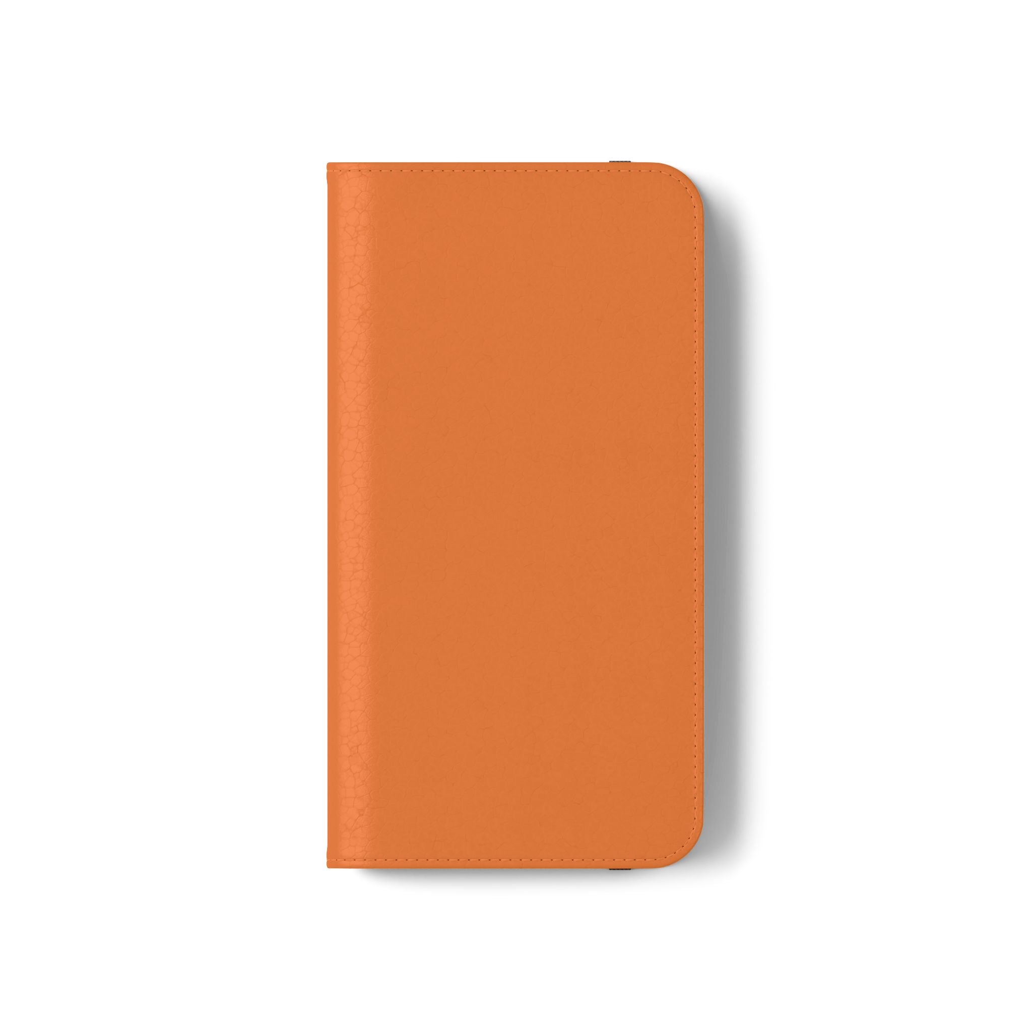 Orange Wallet Phone Flip Case — Cardholder Folio Cover