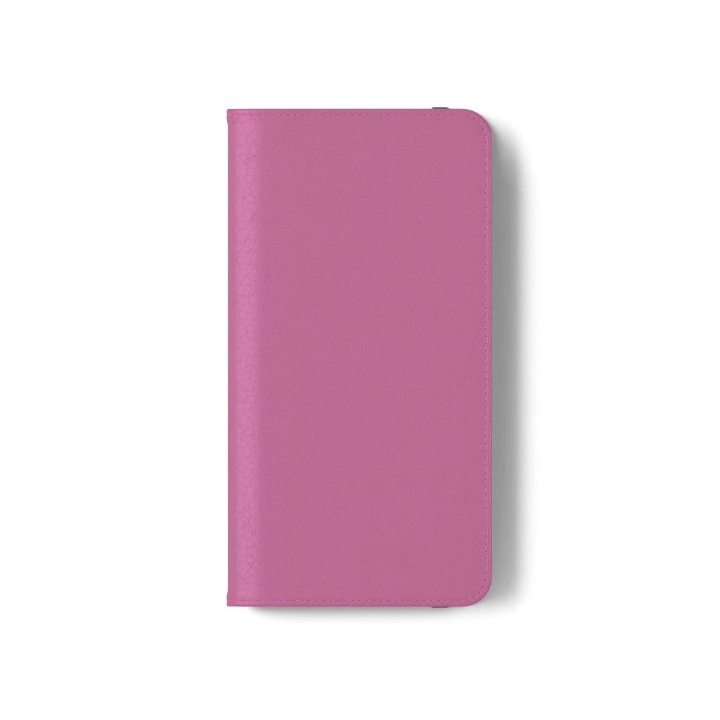 Pink Wallet Phone Flip Case — Cardholder Folio Cover