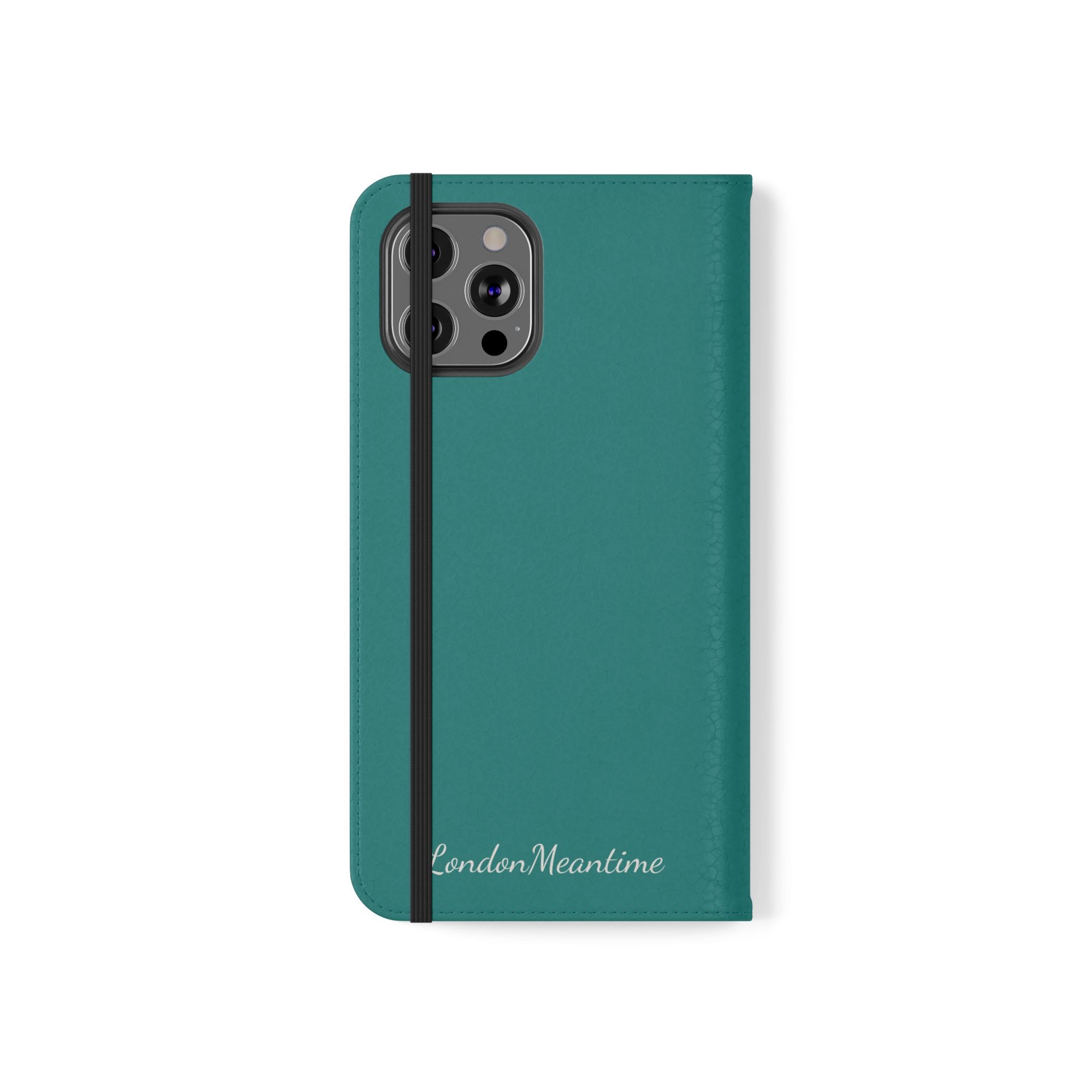 Teal Wallet Phone Flip Case — Cardholder Folio Cover