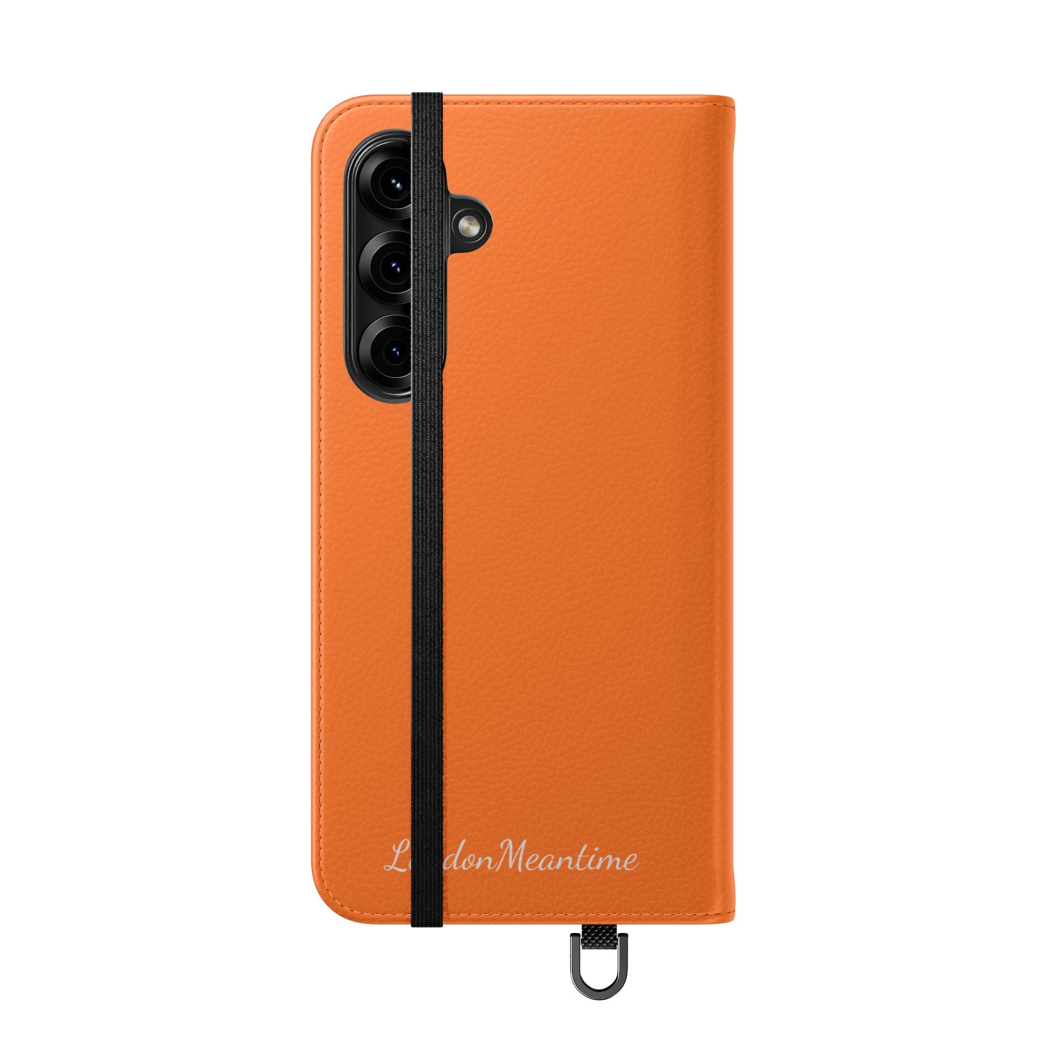 Orange Wallet Phone Flip Case — Cardholder Folio Cover