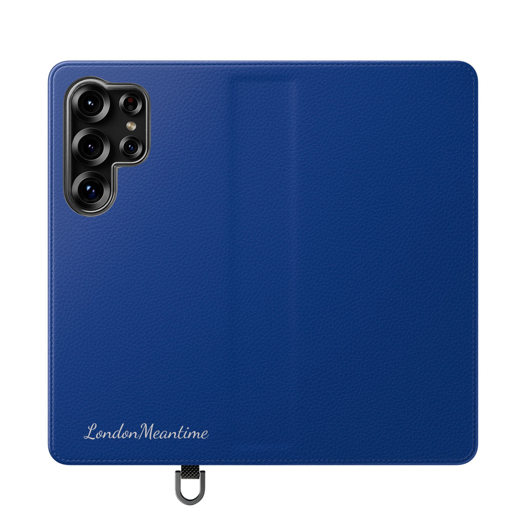 Royal blue Wallet Phone Flip Case — Cardholder Folio Cover
