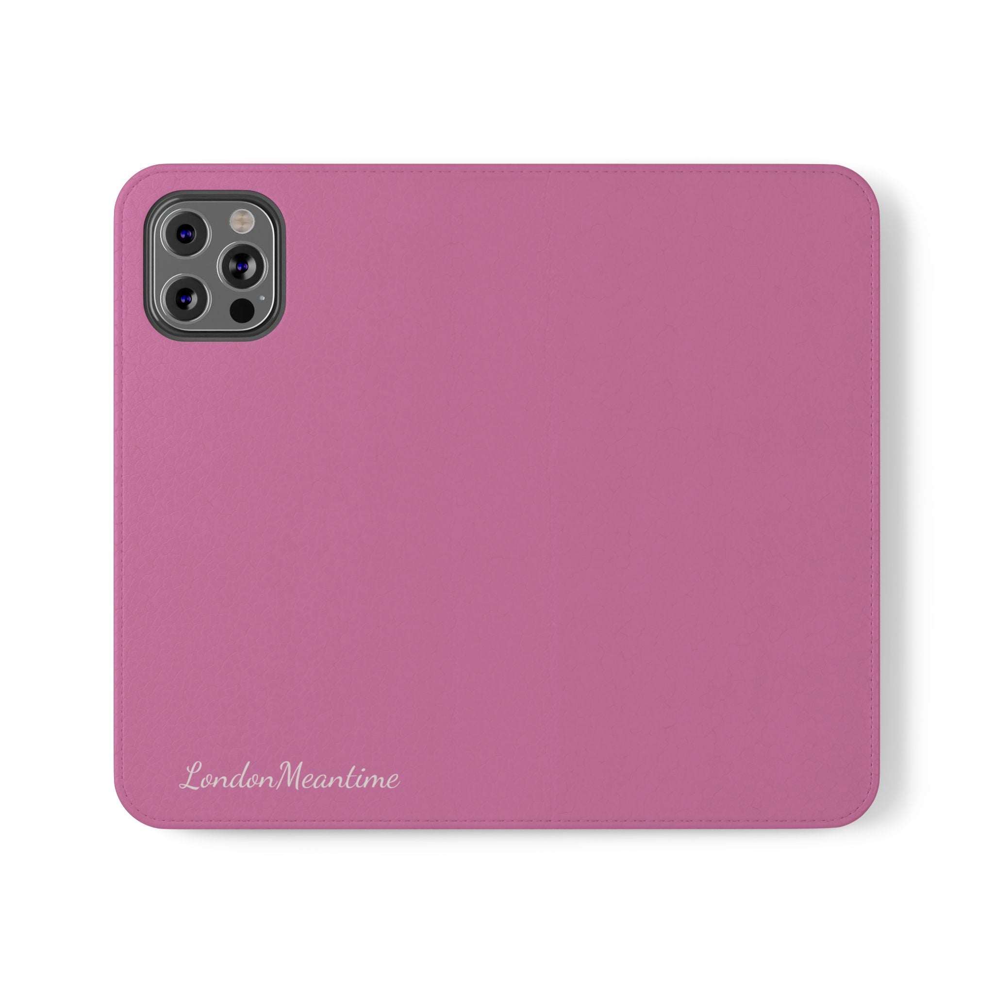 Pink Wallet Phone Flip Case — Cardholder Folio Cover