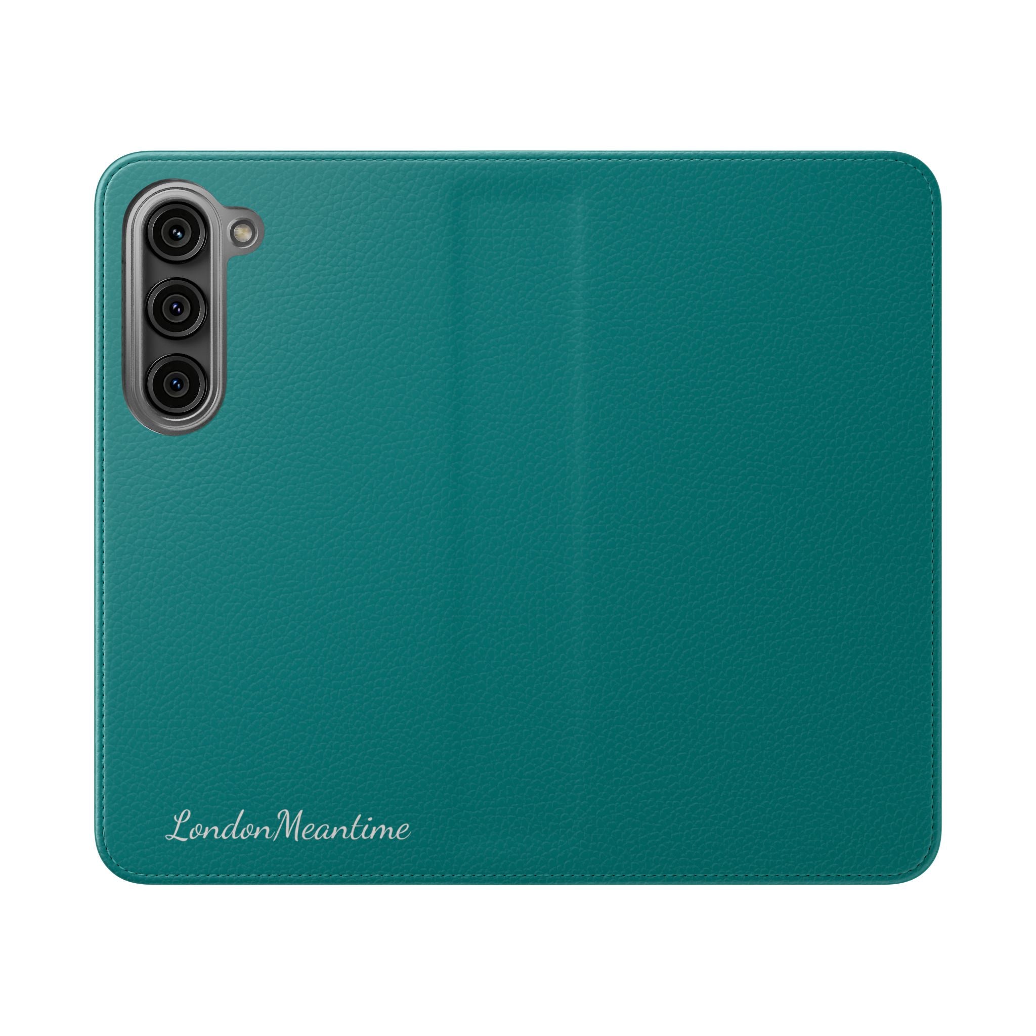 Teal Wallet Phone Flip Case — Cardholder Folio Cover