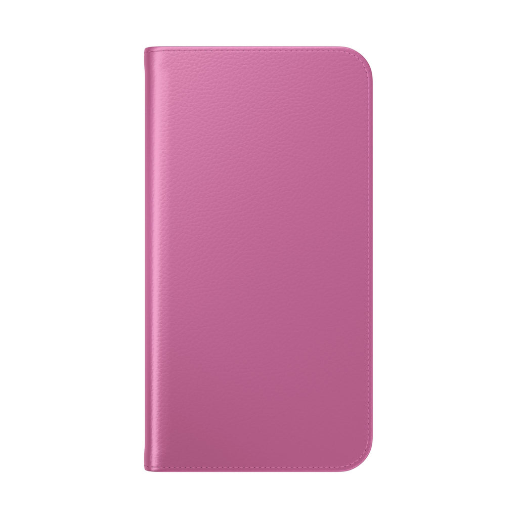 Pink Wallet Phone Flip Case — Cardholder Folio Cover