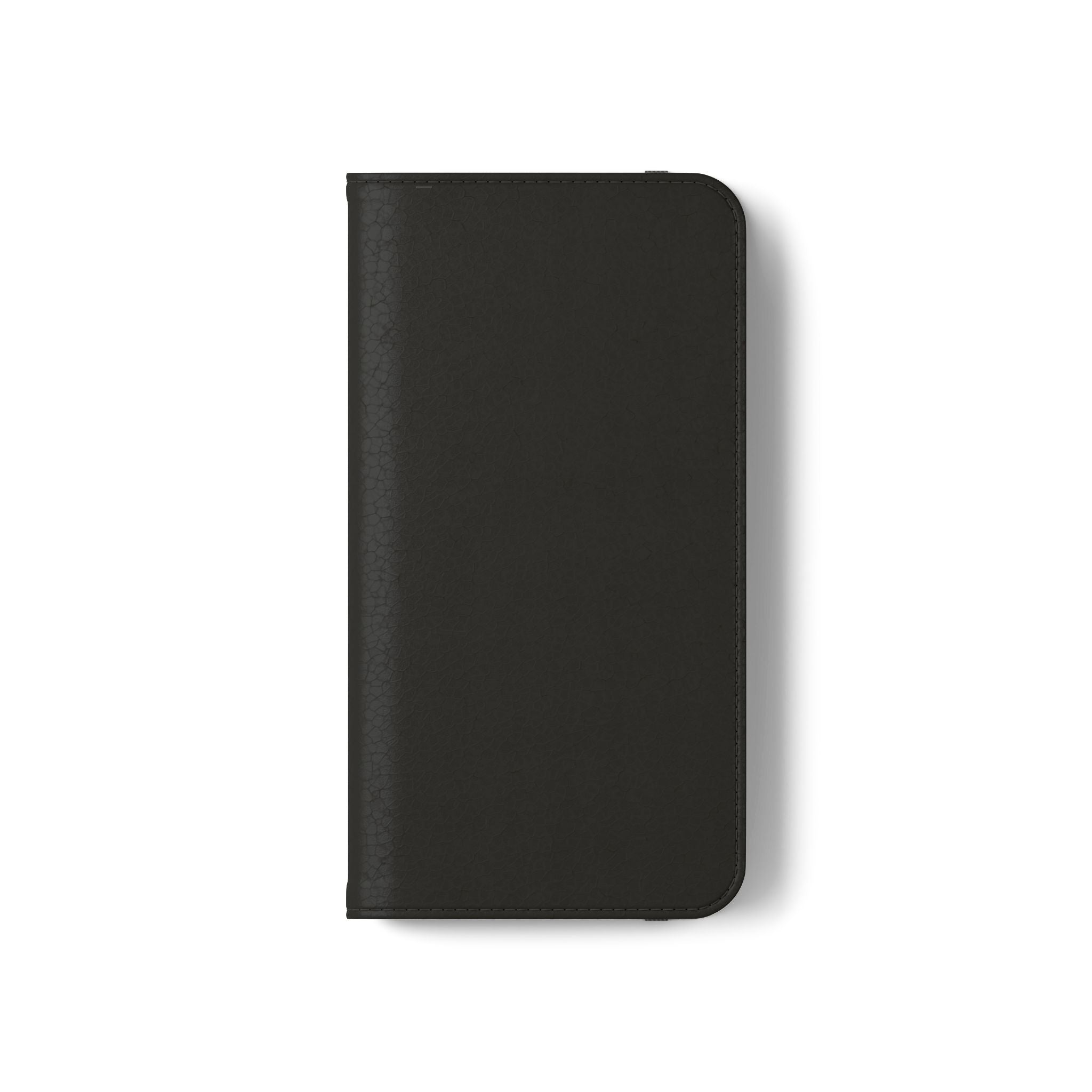 Black Wallet Phone Flip Case — Cardholder Folio Cover