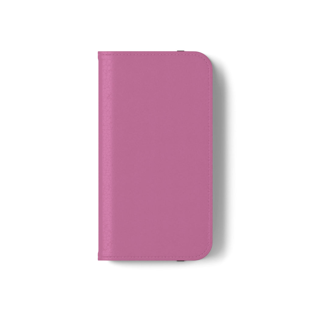 Pink Wallet Phone Flip Case — Cardholder Folio Cover