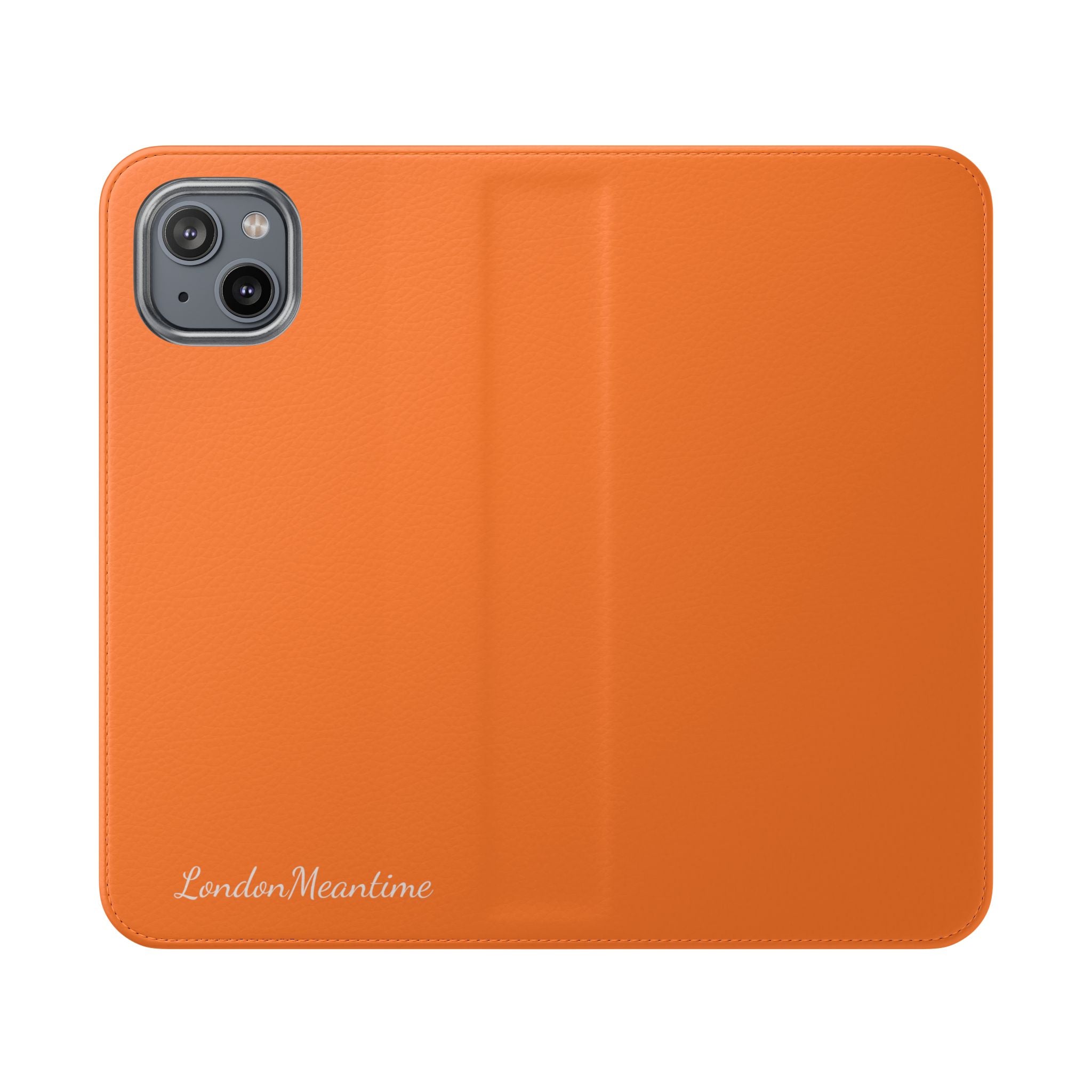 Orange Wallet Phone Flip Case — Cardholder Folio Cover