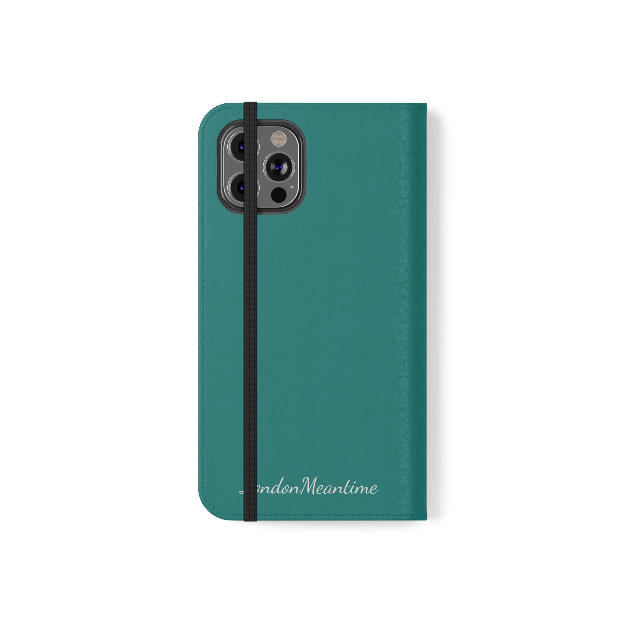 Teal Wallet Phone Flip Case — Cardholder Folio Cover