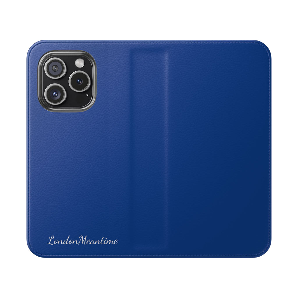 Royal blue Wallet Phone Flip Case — Cardholder Folio Cover