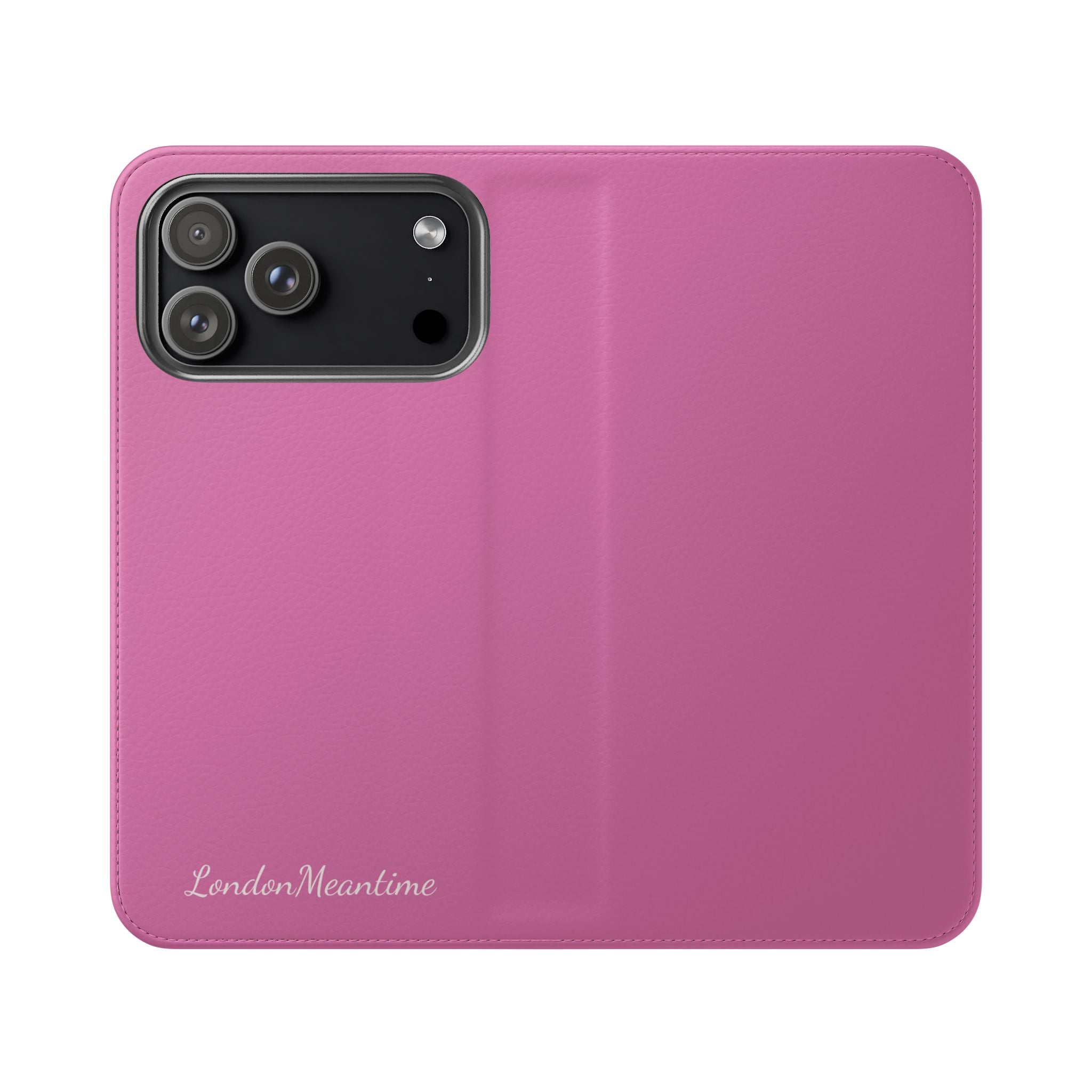 Pink Wallet Phone Flip Case — Cardholder Folio Cover