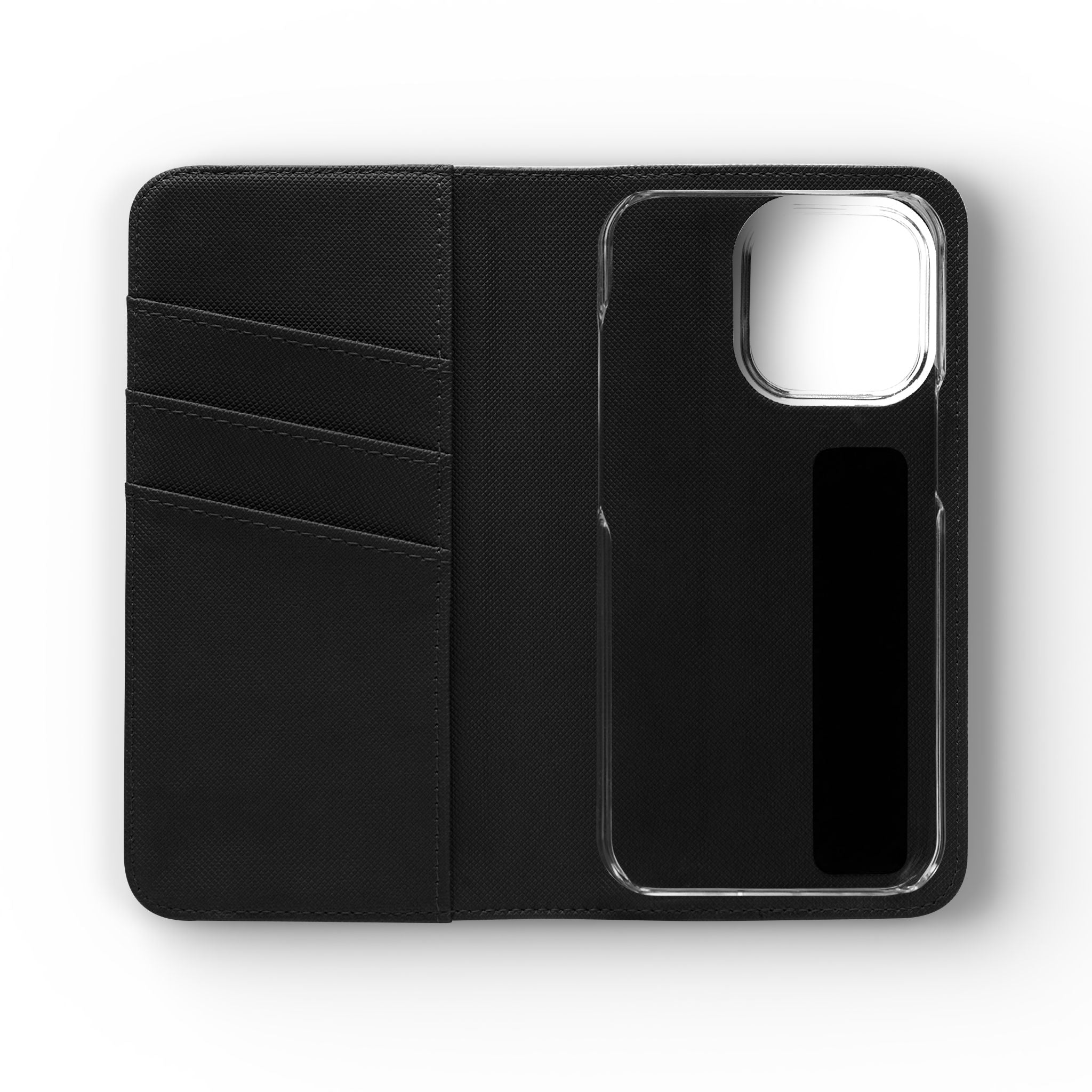 Orange Wallet Phone Flip Case — Cardholder Folio Cover
