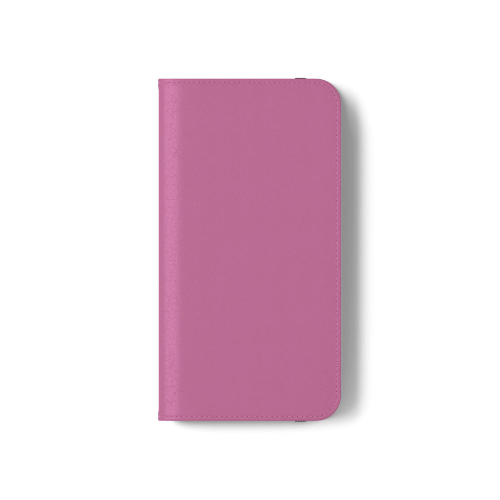 Pink Wallet Phone Flip Case — Cardholder Folio Cover