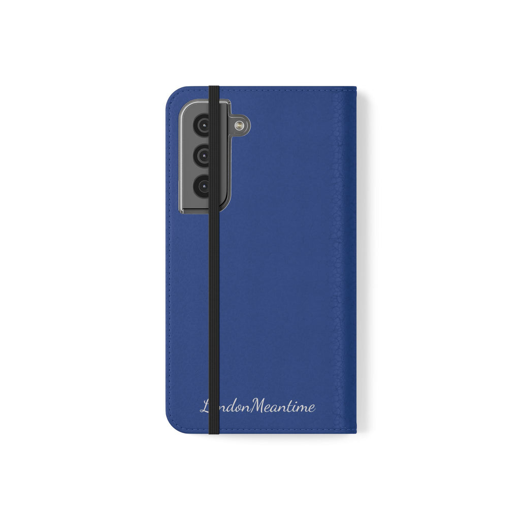 Royal blue Wallet Phone Flip Case — Cardholder Folio Cover