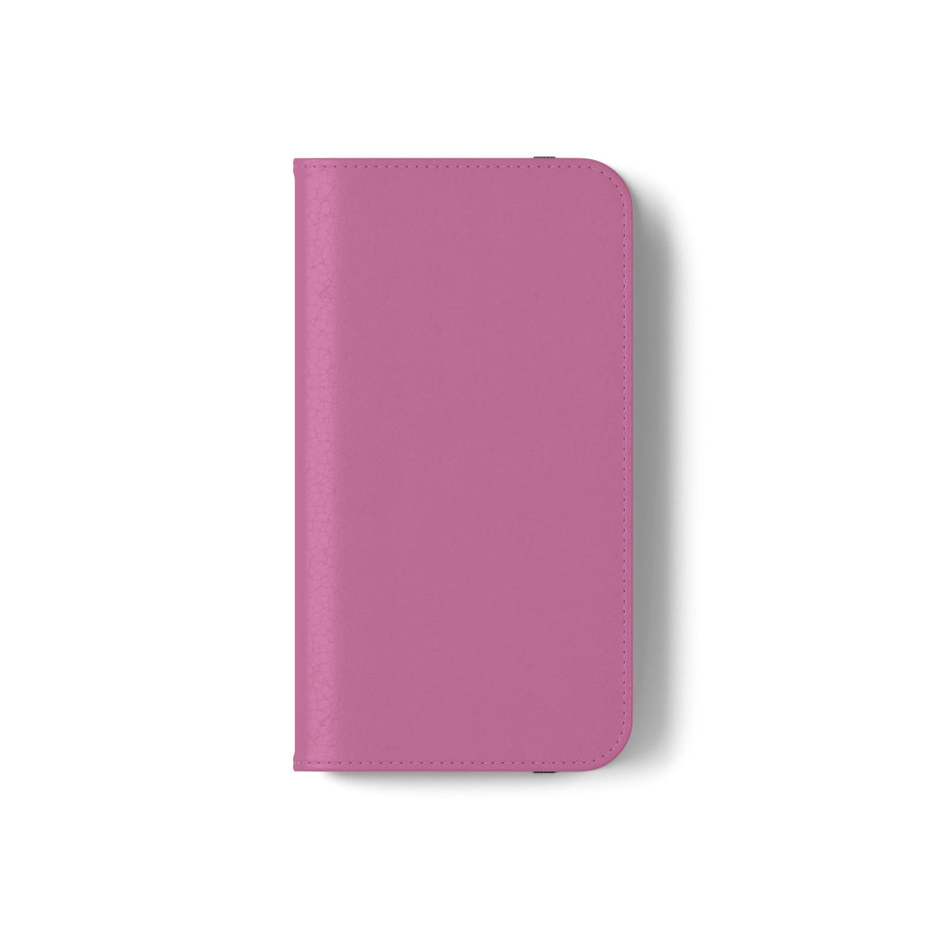 Pink Wallet Phone Flip Case — Cardholder Folio Cover