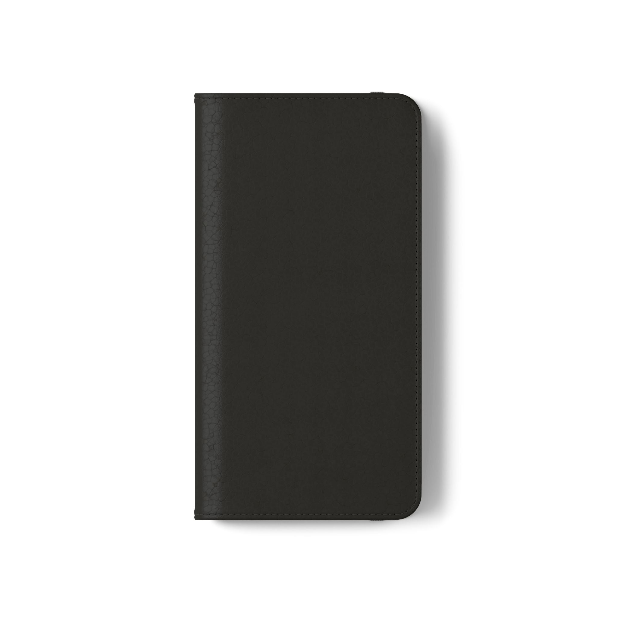 Black Wallet Phone Flip Case — Cardholder Folio Cover