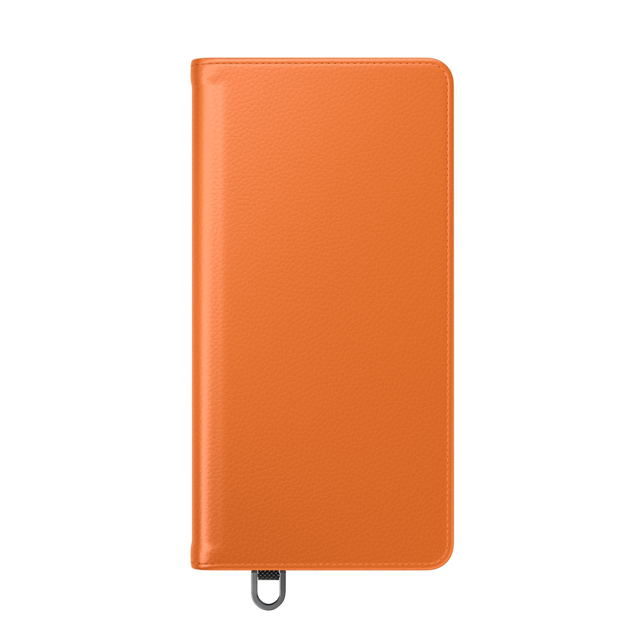 Orange Wallet Phone Flip Case — Cardholder Folio Cover