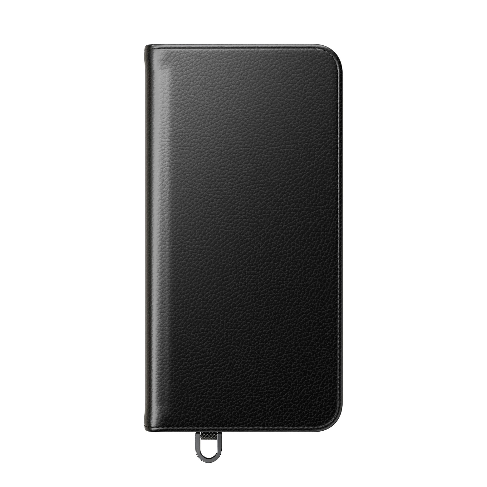 Black Wallet Phone Flip Case — Cardholder Folio Cover