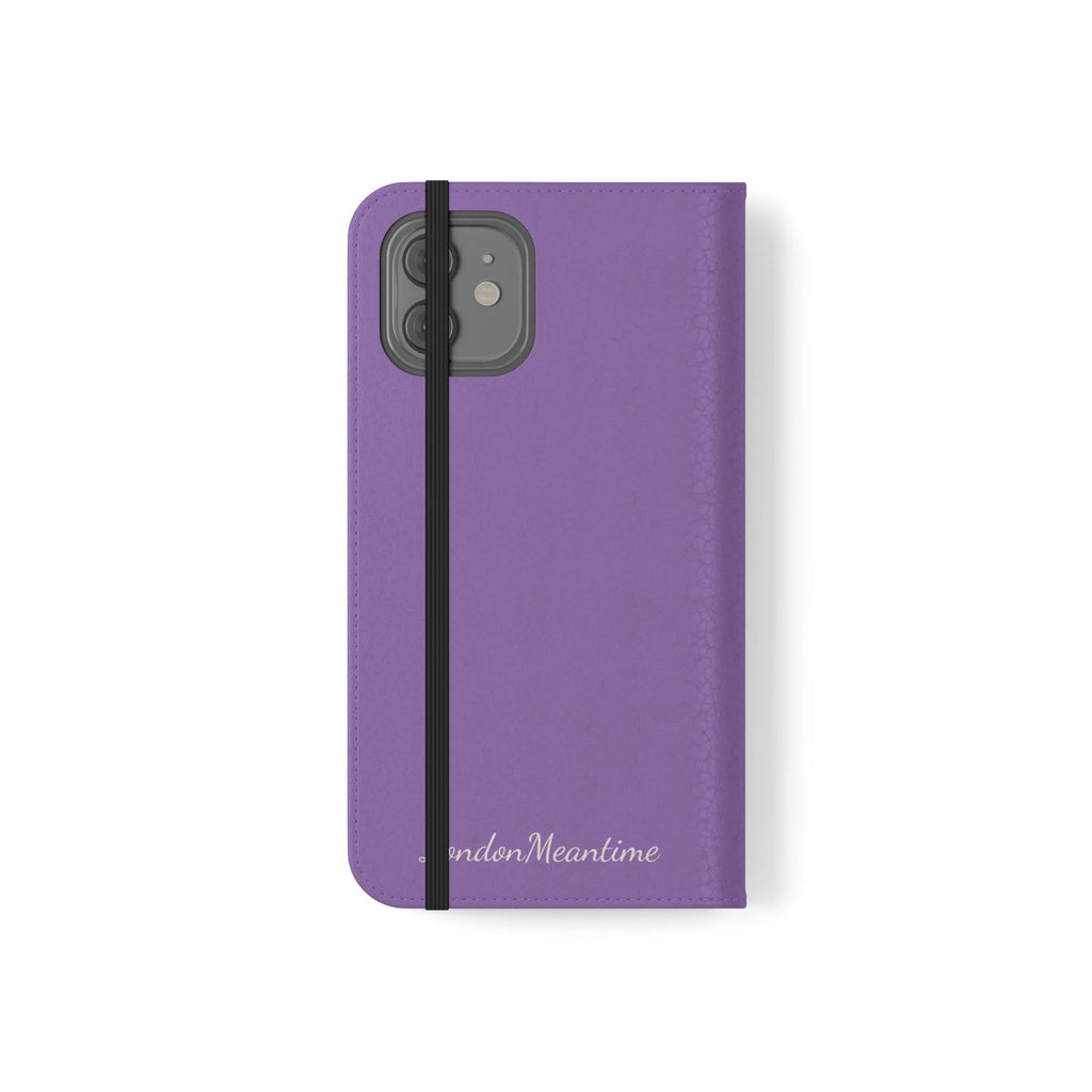 Mauve Wallet Phone Flip Case — Cardholder Folio Cover