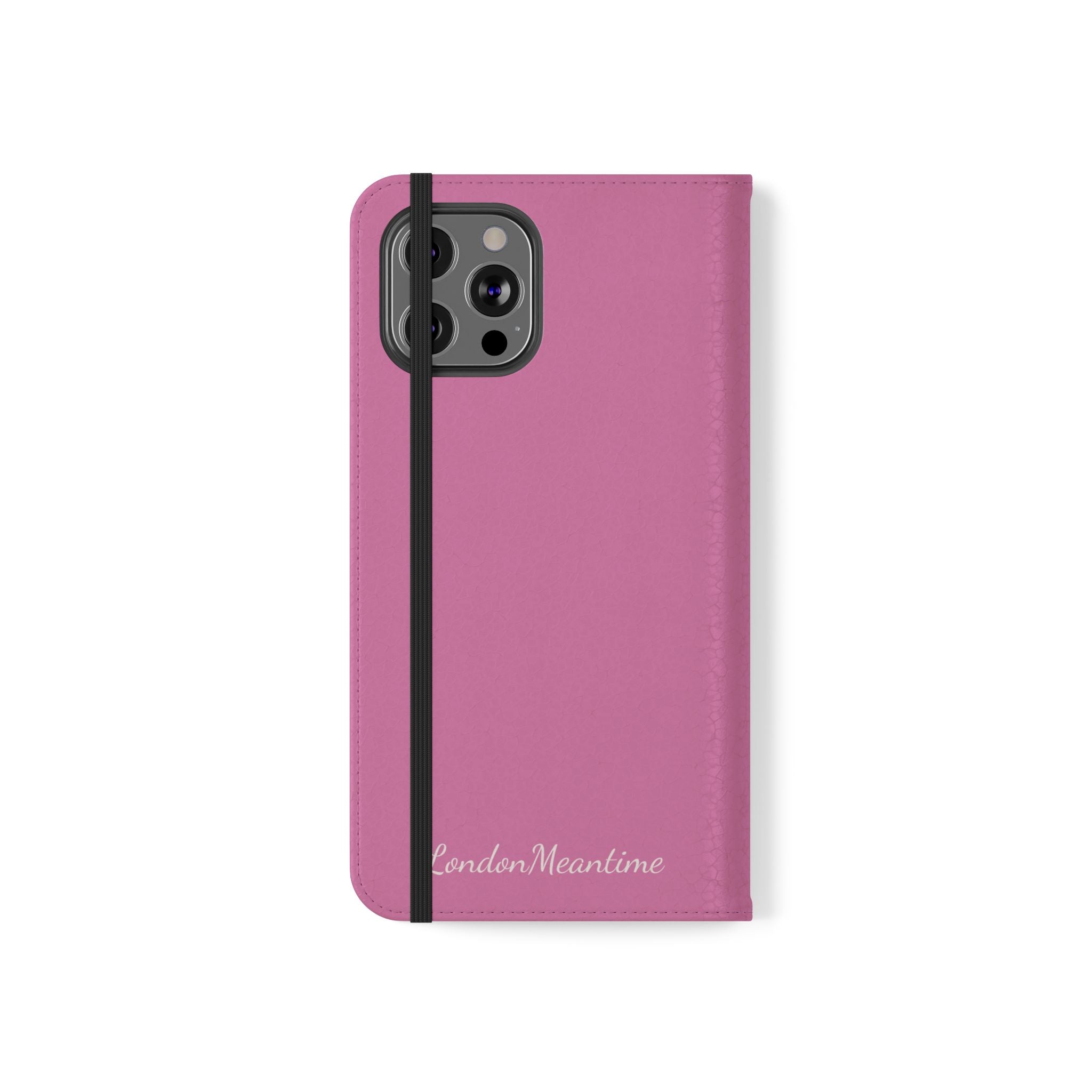 Pink Wallet Phone Flip Case — Cardholder Folio Cover