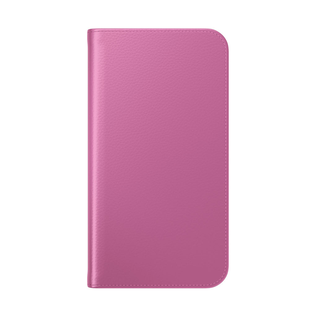 Pink Wallet Phone Flip Case — Cardholder Folio Cover