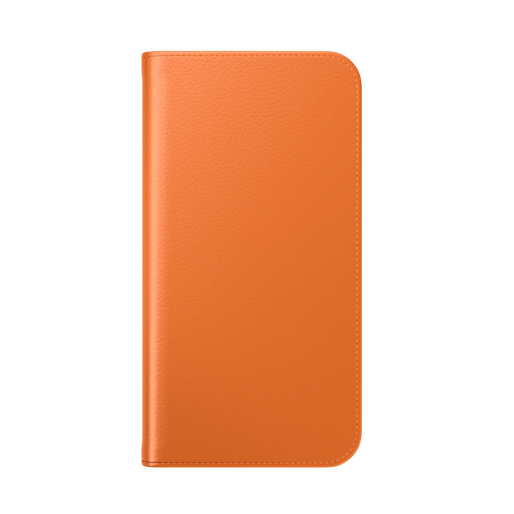 Orange Wallet Phone Flip Case — Cardholder Folio Cover