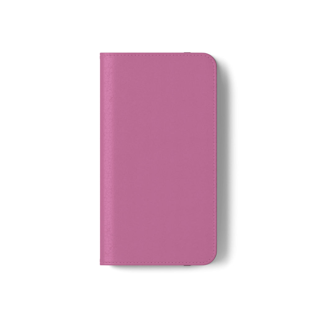 Pink Wallet Phone Flip Case — Cardholder Folio Cover