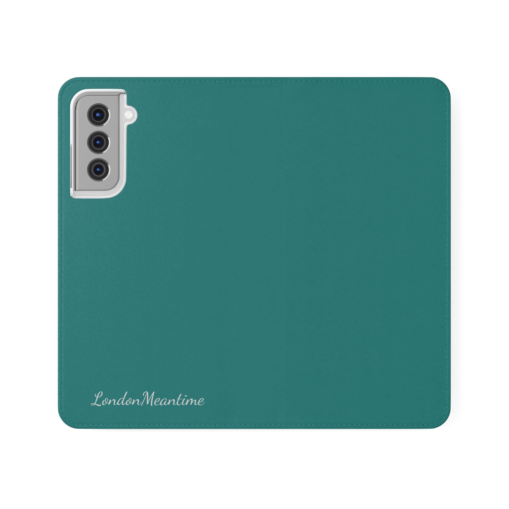 Teal Wallet Phone Flip Case — Cardholder Folio Cover