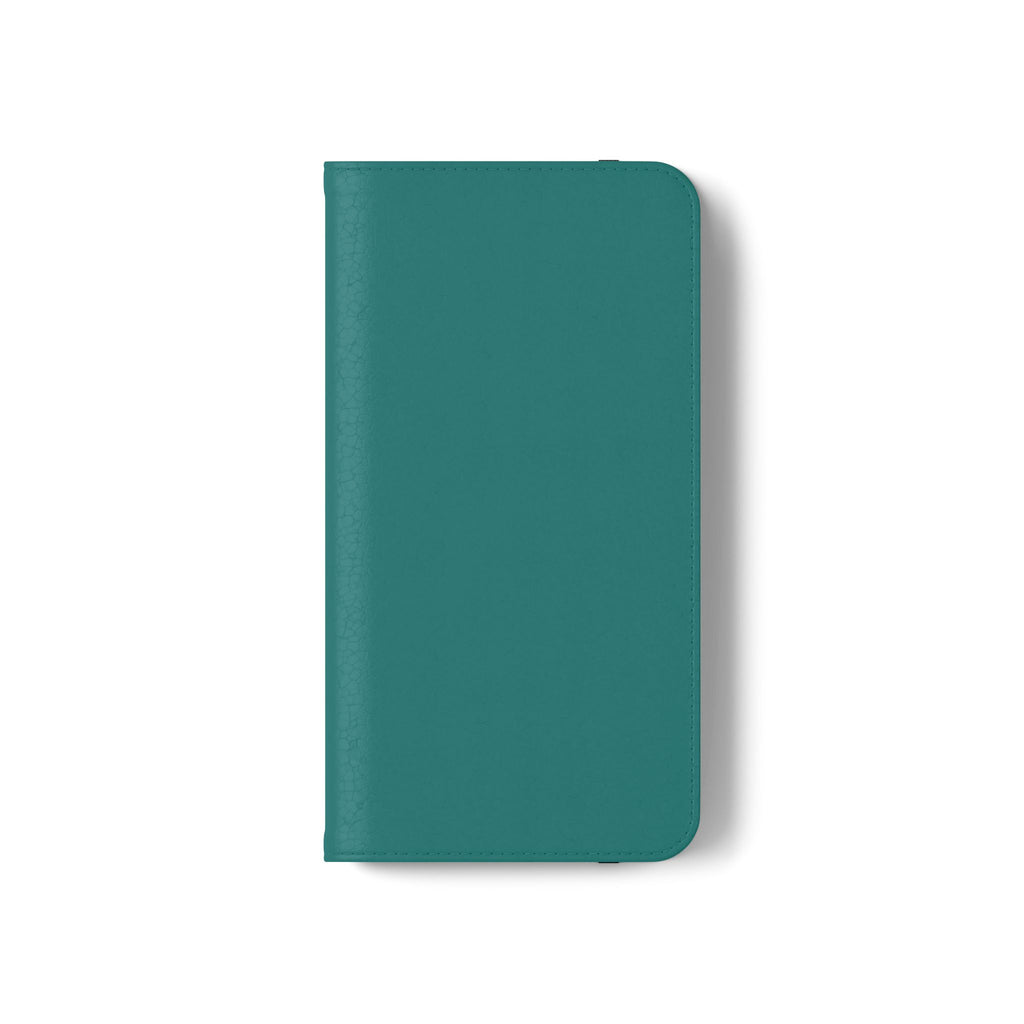Teal Wallet Phone Flip Case — Cardholder Folio Cover