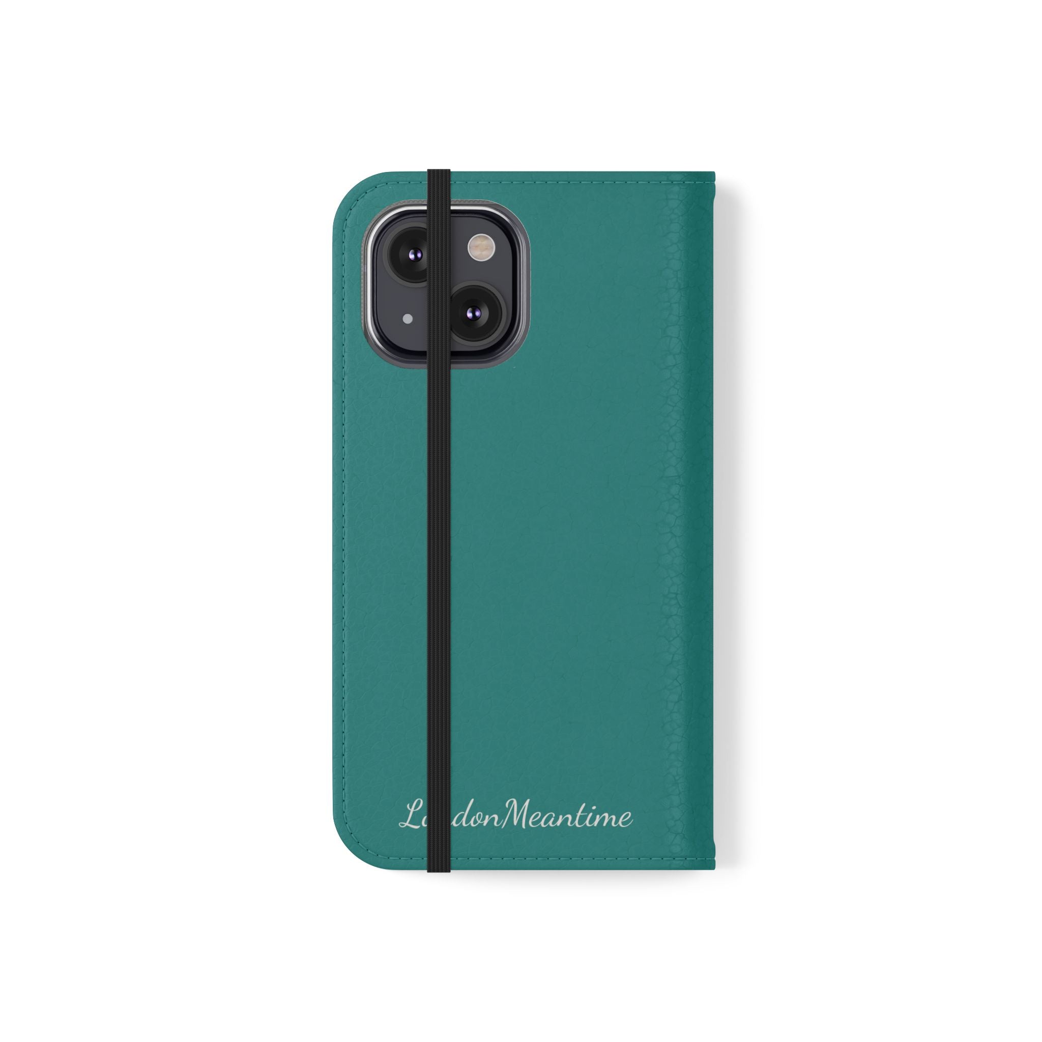 Teal Wallet Phone Flip Case — Cardholder Folio Cover