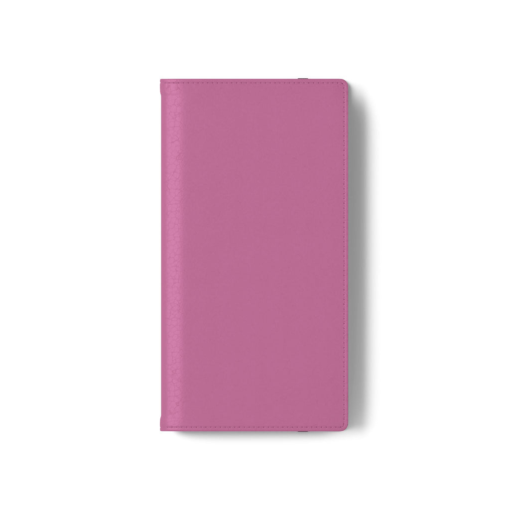Pink Wallet Phone Flip Case — Cardholder Folio Cover