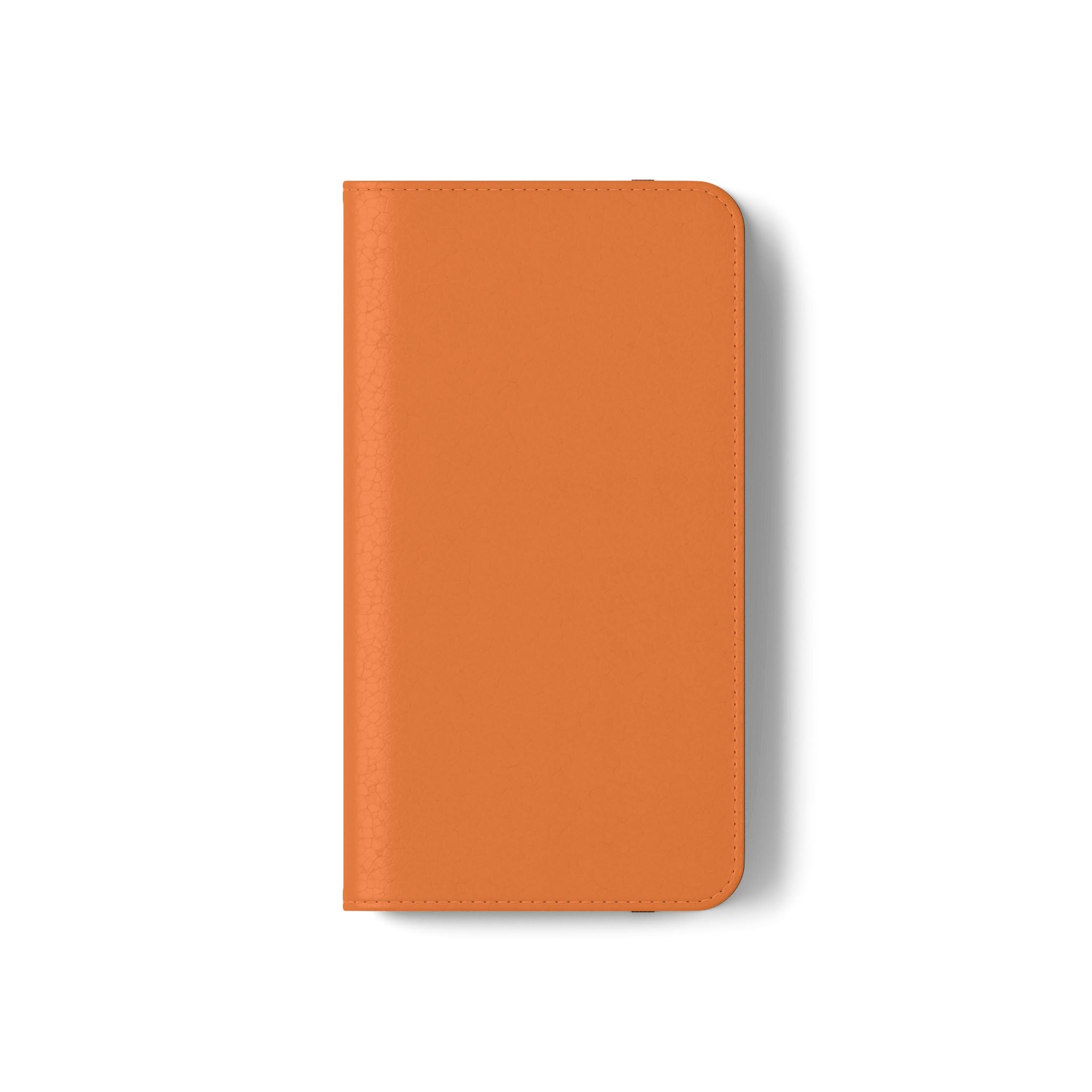 Orange Wallet Phone Flip Case — Cardholder Folio Cover
